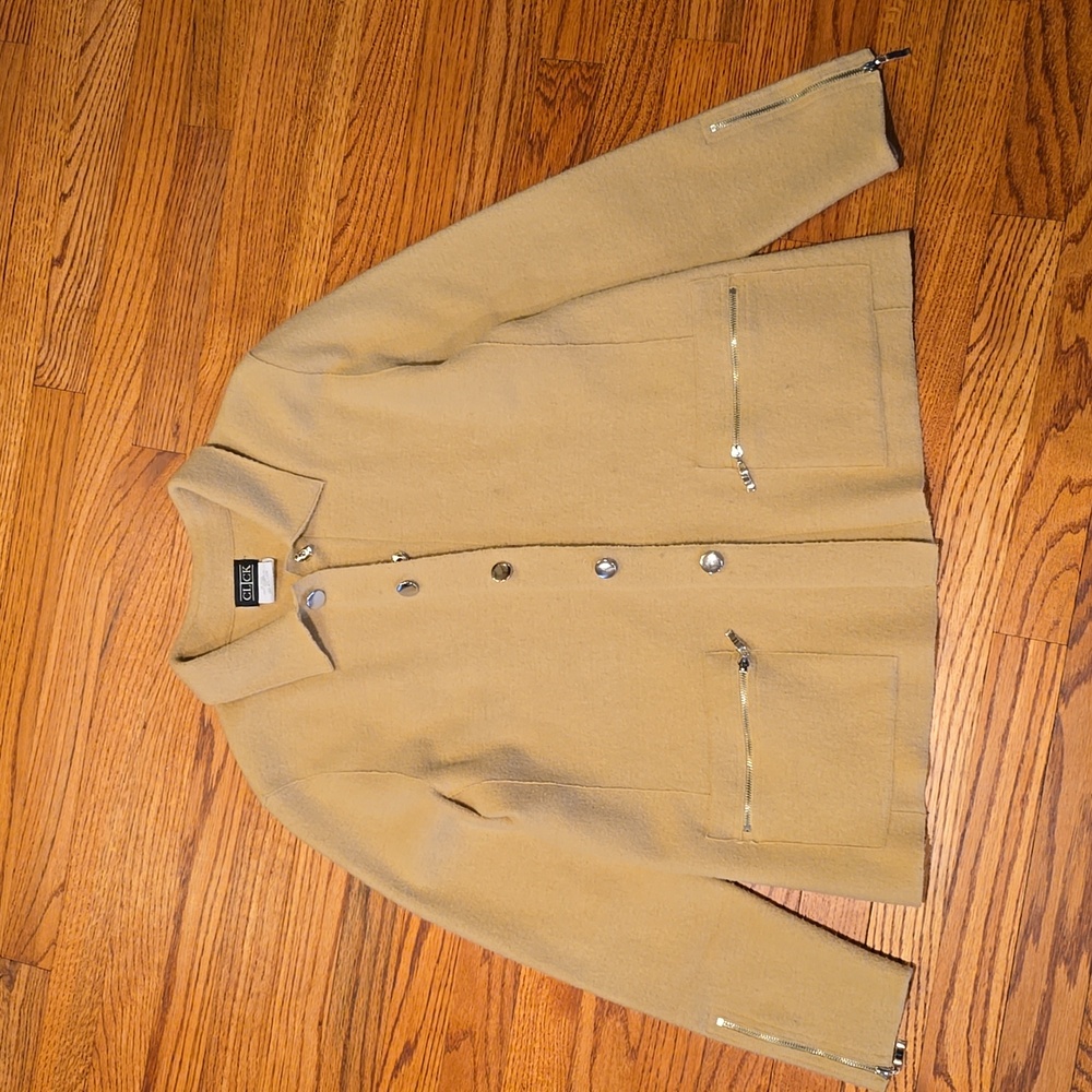 Unlined Wool Jacket | Yellow | Size Medium